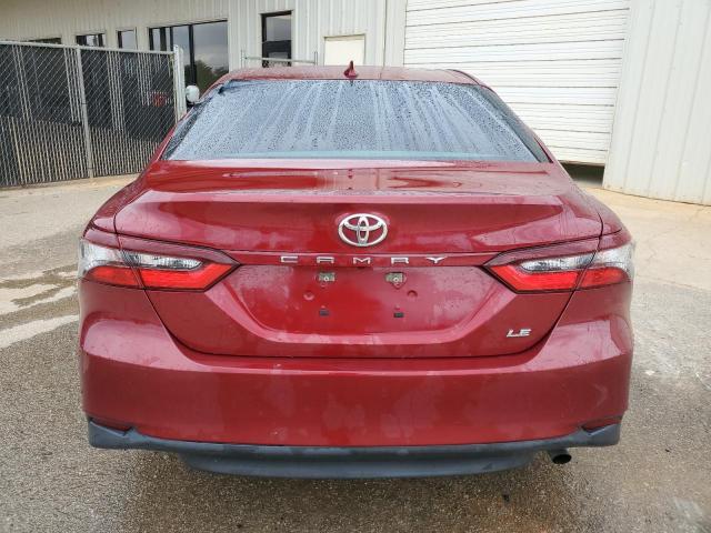 4T1C11AKXMU592579 - 2021 TOYOTA CAMRY LE მუქწითელი ფოტო 6