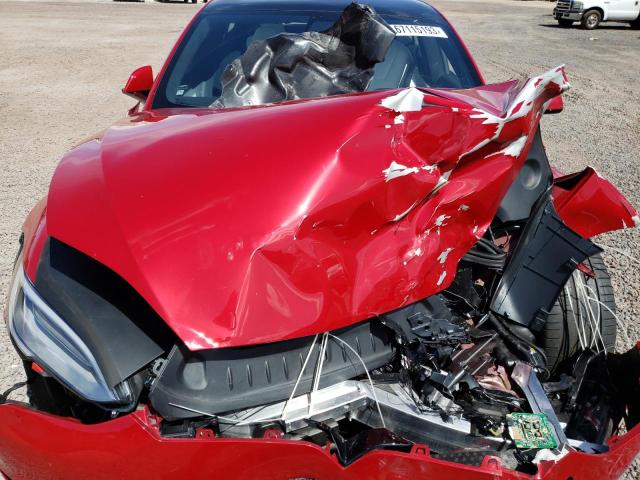 5YJSA1E62NF459368 - 2022 TESLA MODEL S Rojo foto 12