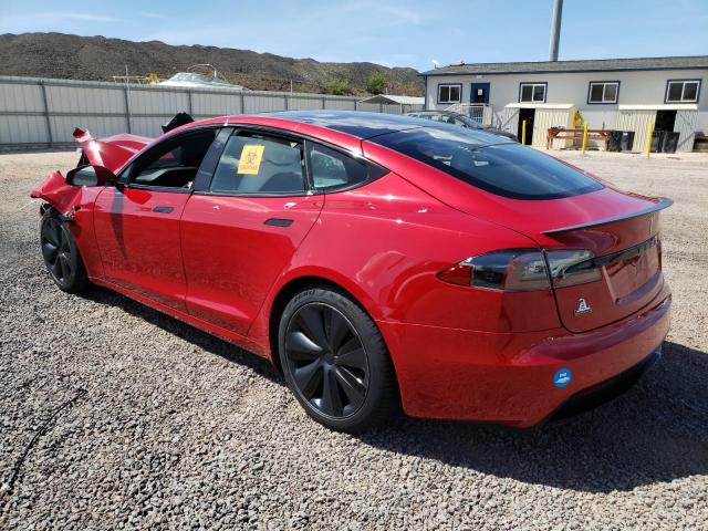 5YJSA1E62NF459368 - 2022 TESLA MODEL S Rojo foto 2