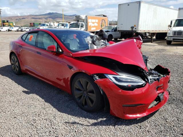 5YJSA1E62NF459368 - 2022 TESLA MODEL S Rojo foto 4