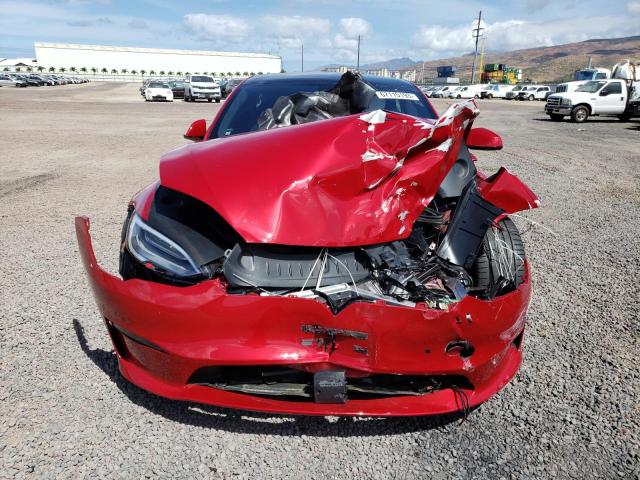 5YJSA1E62NF459368 - 2022 TESLA MODEL S Rojo foto 5