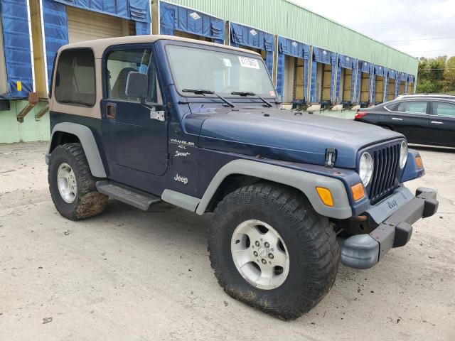 1J4FA49S3YP786652 - 2000 JEEP WRANGLER SPORT BLUE photo 4