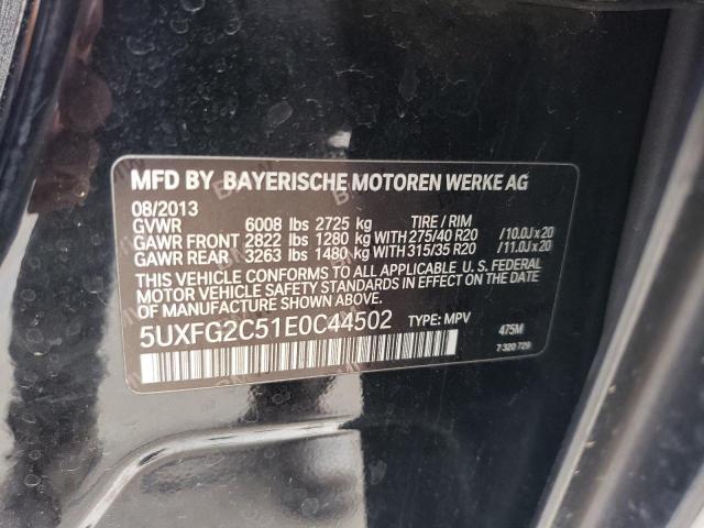 5UXFG2C51E0C44502 - 2014 BMW X6 XDRIVE35I BLACK photo 13