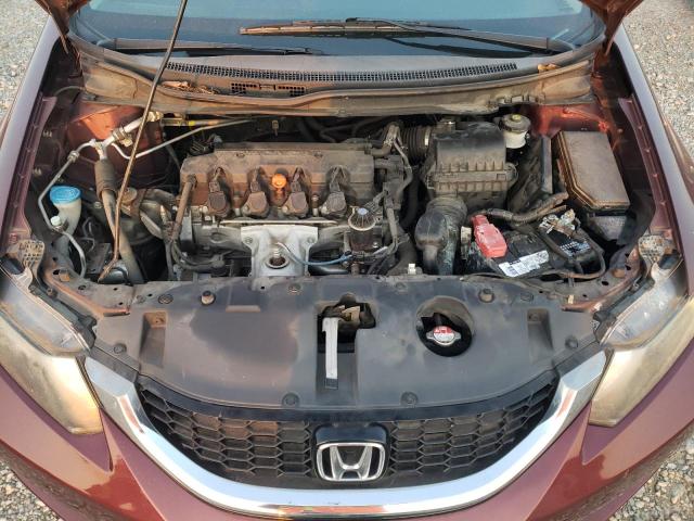 19XFB2F85DE041136 - 2013 HONDA CIVIC EX BURGUNDY photo 11