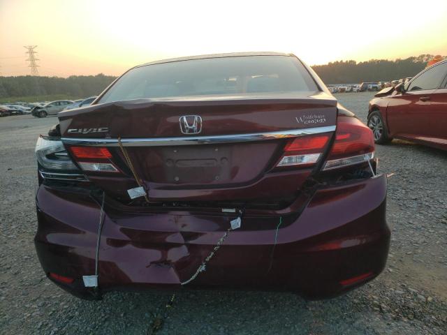 19XFB2F85DE041136 - 2013 HONDA CIVIC EX BURGUNDY photo 6