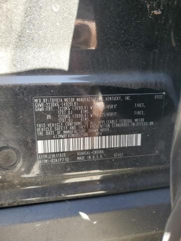 4T3MWRFV3NU052586 - 2022 TOYOTA RAV4 LE შავი ფოტო 13