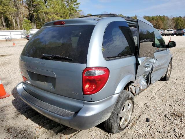 1D8GP45R76B744332 - 2006 DODGE CARAVAN SXT TURQUOISE photo 4