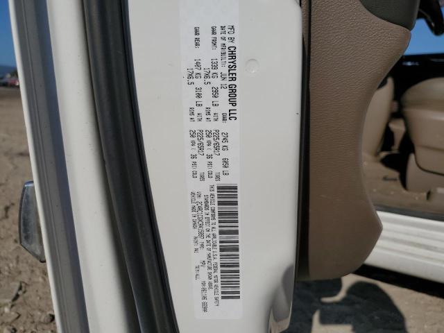 2C4RC1CGXCR415897 - 2012 CHRYSLER TOWN & COU TOURING L WHITE photo 13