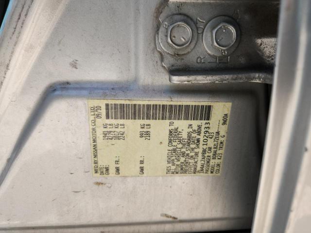 1N4AL2AP8BC102933 - 2011 NISSAN ALTIMA BASE 银色 照片 12