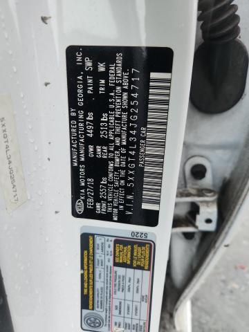 5XXGT4L34JG254717 - 2018 KIA OPTIMA LX WHITE photo 12