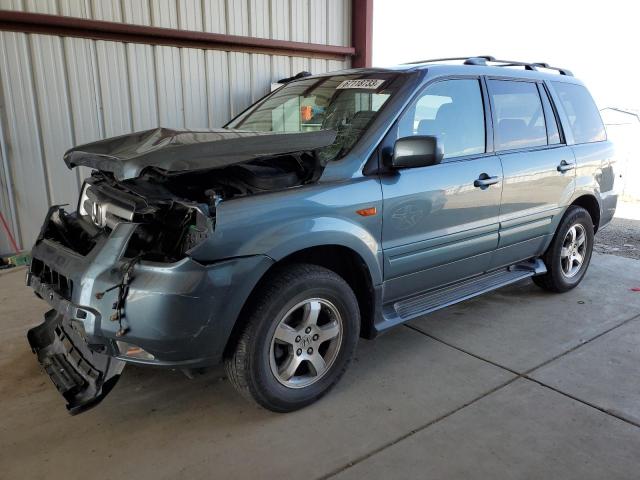 2HKYF18707H510239 - 2007 HONDA PILOT EXL BLUE photo 1