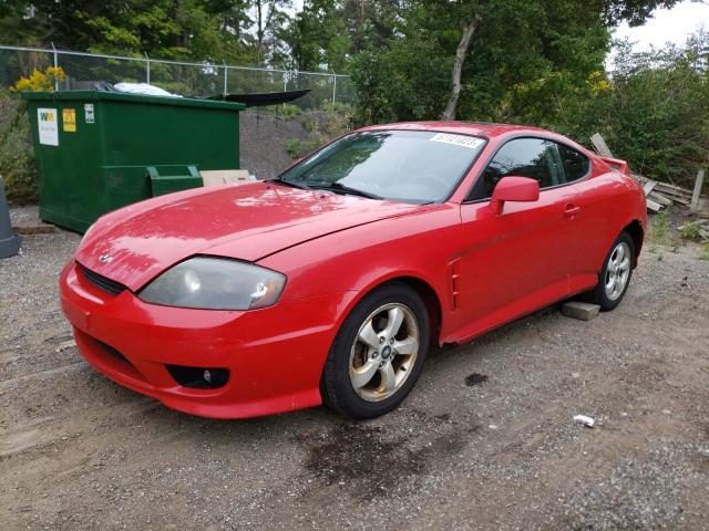 KMHHN65D76U201507 - 2006 HYUNDAI TIBURON SE RED photo 1