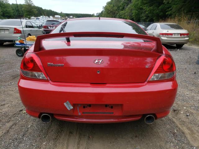 KMHHN65D76U201507 - 2006 HYUNDAI TIBURON SE RED photo 6