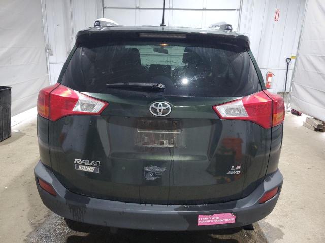 JTMBFREV6DD019702 - 2013 TOYOTA RAV4 LE GREEN photo 6