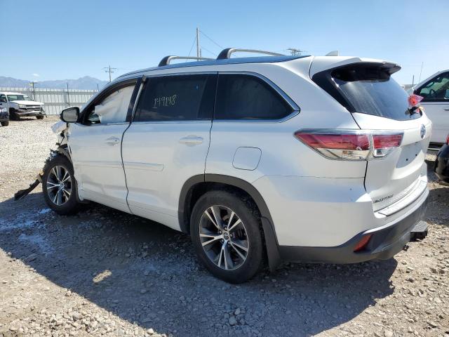 5TDJKRFH7GS257549 - 2016 TOYOTA HIGHLANDER XLE WHITE photo 2
