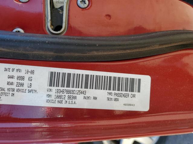 1B3HB78B69D125443 - 2009 DODGE CALIBER R/T RED photo 12