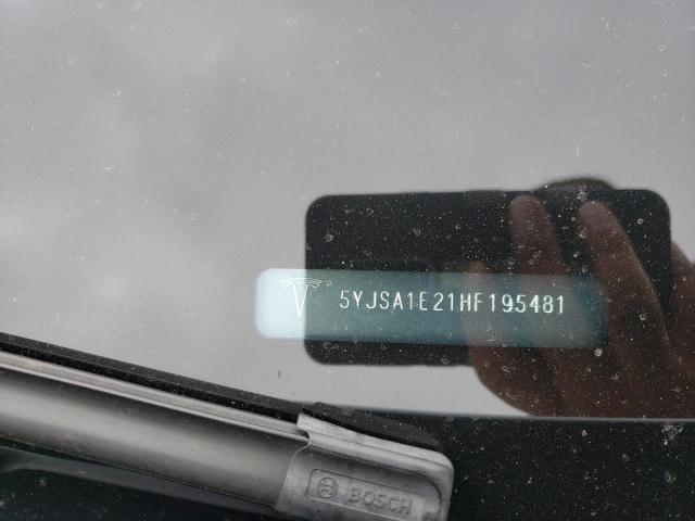 5YJSA1E21HF195481 - 2017 TESLA MODEL S Plata foto 12