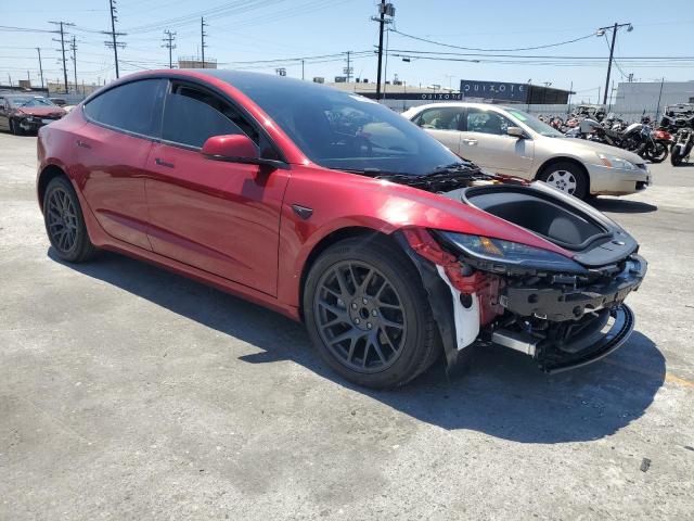 5YJ3E1EAXSF027121 - 2025 TESLA MODEL 3 RED photo 4