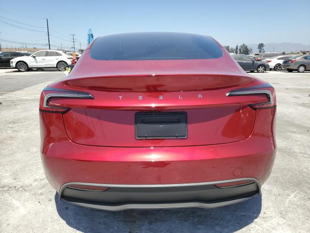 5YJ3E1EAXSF027121 - 2025 TESLA MODEL 3 RED photo 6