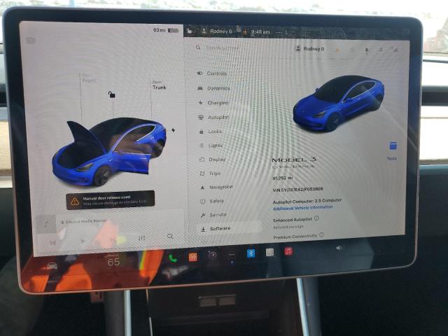 5YJ3E1EA2JF053808 - 2018 TESLA MODEL 3 BLUE photo 9