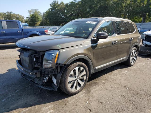 5XYP64HCXMG178517 - 2021 KIA TELLURIDE S BROWN photo 1