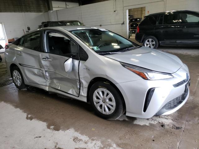 JTDKARFU0L3115527 - 2020 TOYOTA PRIUS L SILVER photo 4