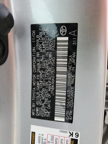 JTNBK46K673017540 - 2007 TOYOTA CAMRY LE SILVER photo 12