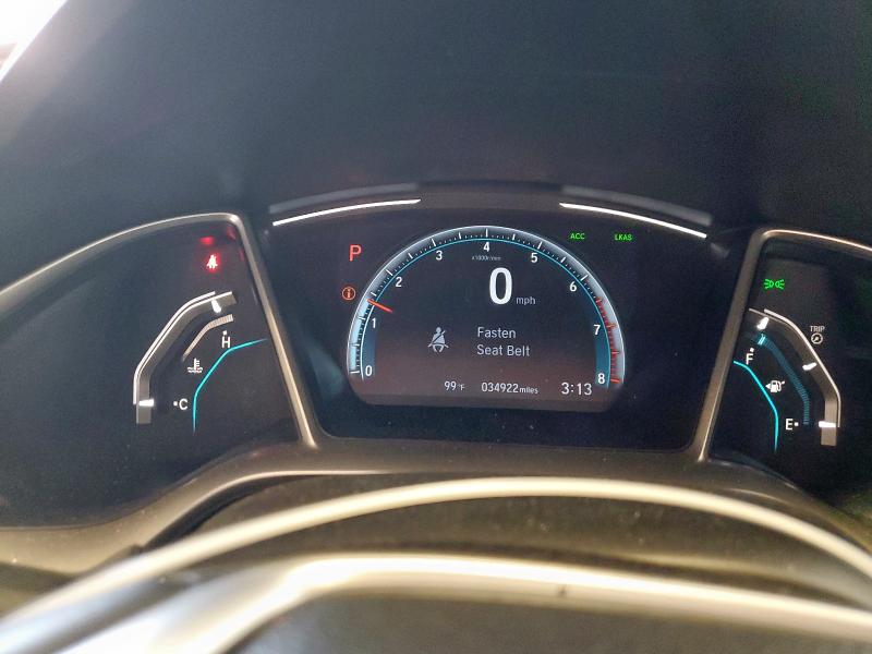 2HGFC1F37MH702635 - 2021 HONDA CIVIC EX WHITE photo 9