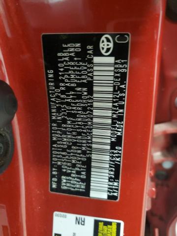 5YFS4MCE0MP072162 - 2021 TOYOTA COROLLA SE წითელი ფოტო 12