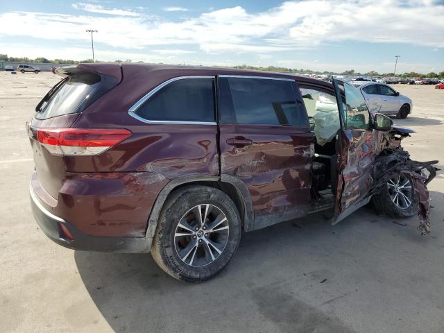 5TDZARFH5KS057963 - 2019 TOYOTA HIGHLANDER LE MAROON photo 3