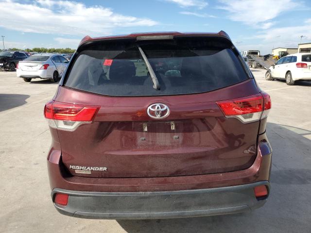 5TDZARFH5KS057963 - 2019 TOYOTA HIGHLANDER LE MAROON photo 6