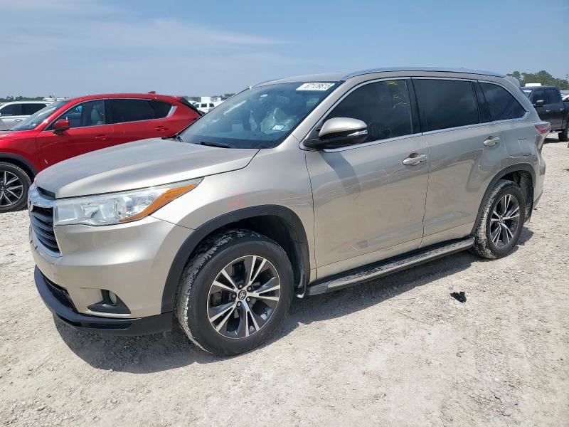 5TDKKRFH0GS149634 - 2016 TOYOTA HIGHLANDER XLE CREAM photo 1