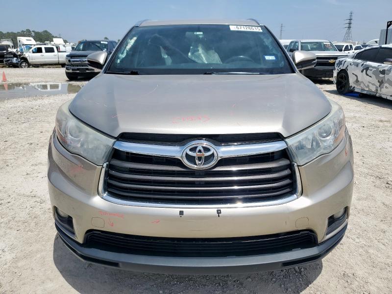 5TDKKRFH0GS149634 - 2016 TOYOTA HIGHLANDER XLE CREAM photo 5