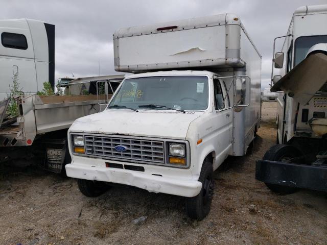 1FDKE37M4LHB19899 - 1990 FORD ECONOLINE E350 CUTAWAY VAN WHITE photo 1