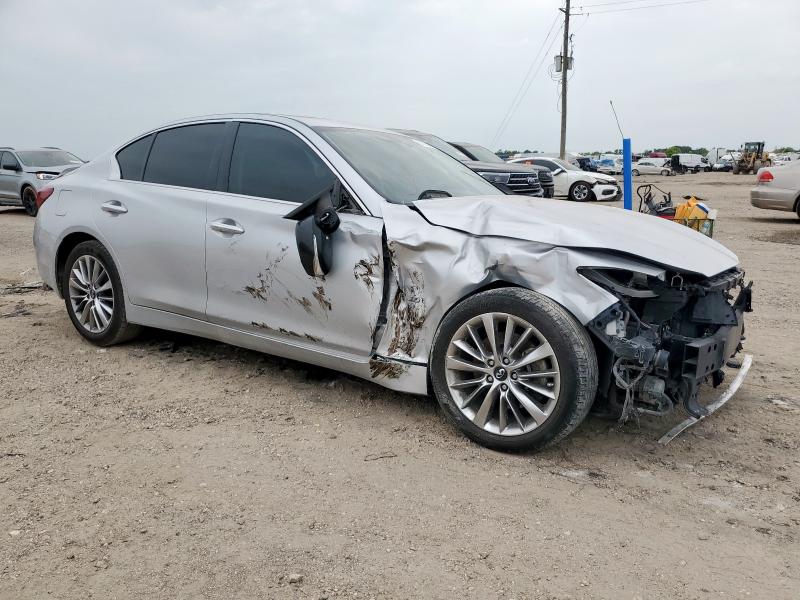 JN1EV7AP3JM365071 - 2018 INFINITI Q50 LUXE SILVER photo 4