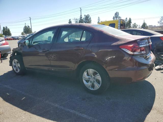 2HGFB2F59FH521095 - 2015 HONDA CIVIC LX BURGUNDY photo 2