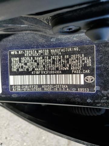 4T1BF1FK3FU894904 - 2015 TOYOTA CAMRY LE BLACK photo 12