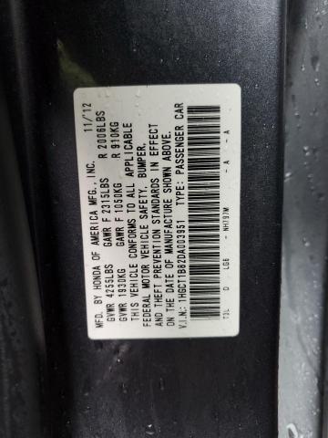 1HGCT1B82DA003951 - 2013 HONDA ACCORD EXL WHITE photo 12