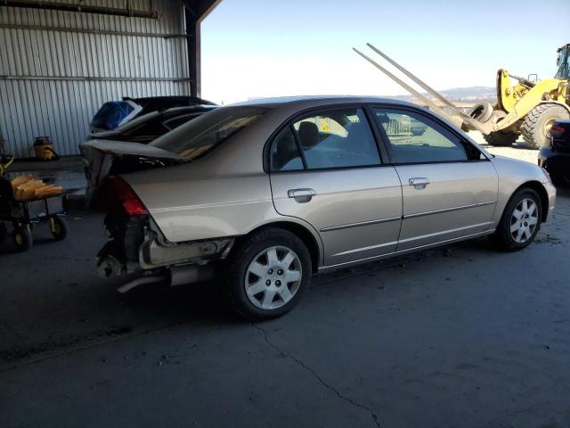 JHMES26742S003201 - 2002 HONDA CIVIC EX TAN photo 3