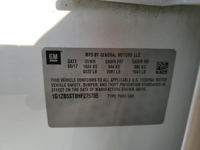 1G1ZB5ST8HF275705 - 2017 CHEVROLET MALIBU LS თეთრი ფოტო 13