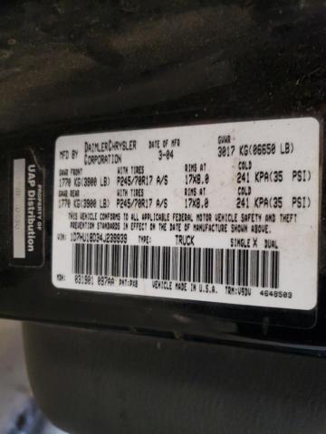 1D7HU18D34J239939 - 2004 DODGE RAM ST BLACK photo 12