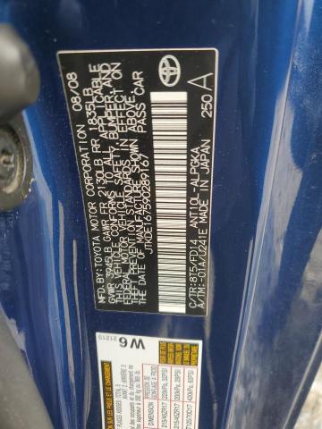 JTKDE167590289167 - 2009 TOYOTA SCION TC BLUE photo 12