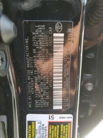 4T1C11AK3NU661825 - 2022 TOYOTA CAMRY LE BLACK photo 12