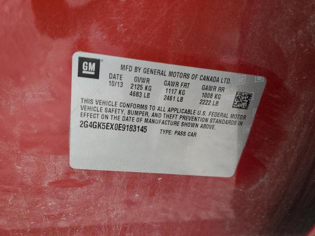 2G4GK5EX0E9183145 - 2014 BUICK REGAL 红色 照片 12