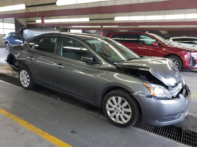 3N1AB7AP9FL661110 - 2015 NISSAN SENTRA S GRAY photo 4