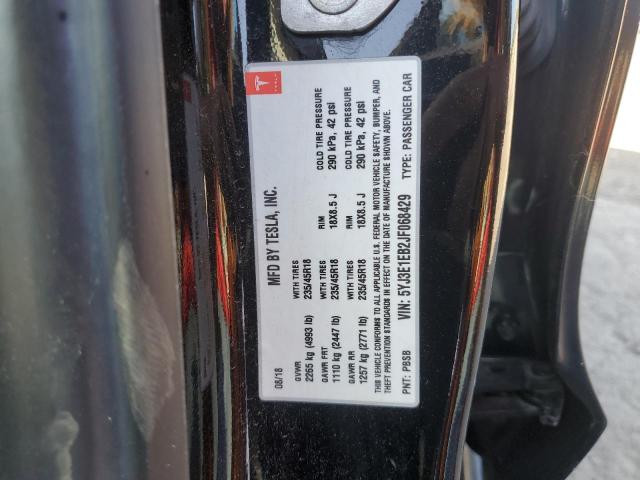 5YJ3E1EB2JF068429 - 2018 TESLA MODEL 3 Negro foto 13