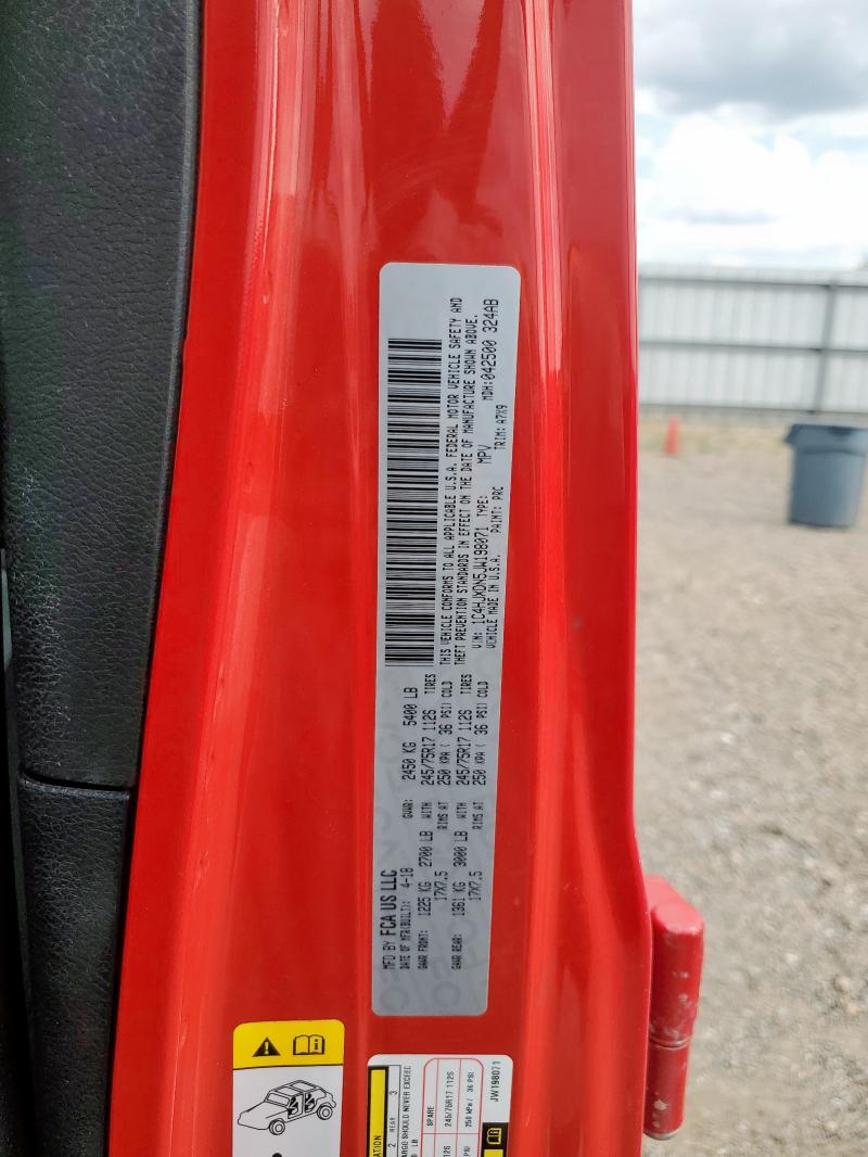 1C4HJXDN5JW198071 - 2018 JEEP WRANGLER U SPORT RED photo 12