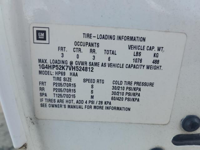 1G4HP52K7VH524812 - 1997 BUICK LESABRE CUSTOM 白色 照片 12