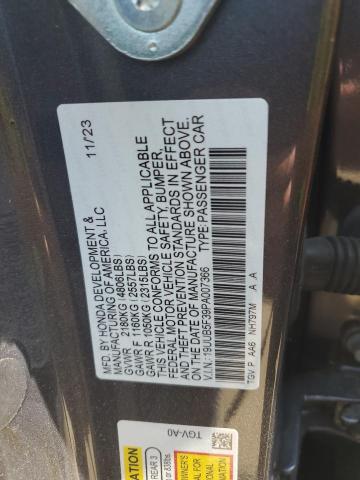 19UUB5F39PA007366 - 2023 ACURA TLX GRAY photo 12