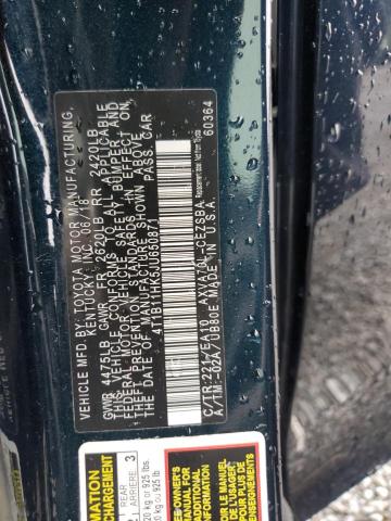 4T1B11HK5JU650871 - 2018 TOYOTA CAMRY L BLUE photo 12